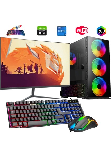 I7 14700F 16GB Ddr4 480SSD 12GB RTX3060 24" Mon. Oyun Bilgisayarı