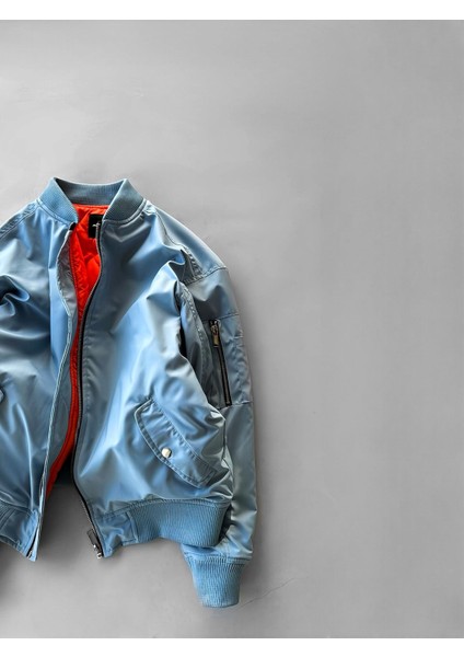Erkek Basic Bomber Ceket Mavi indirimleri