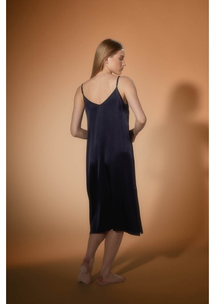 Kadın Vegan Dokuma Ayarlanır Ip Askılı V Yaka Elbise fırsatları