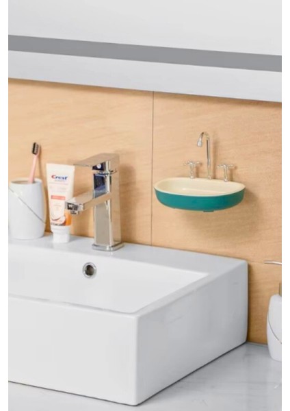 Lavabo Şeklinde Banyo Musluk Sabunluğu Lavabo Kullanımı Katı Sabunluk