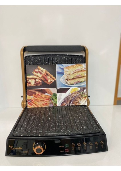 AU3202 Tostmatik Tost Makinesi Siyah Gold