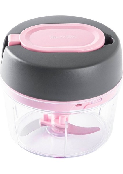 Füme Pembe Küçük Pratik Doğrayıcı 400ML