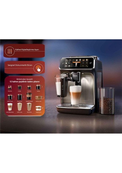 Premium Tam Otomatik, Espresso, Makinesi, Paslanmaz Çelik, 12 Farklı Kahve Seçeneği