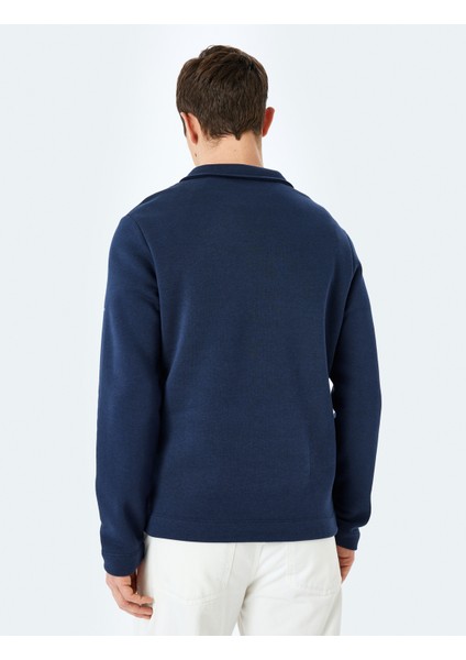Slogan Işlemeli Pamuk Karışımlı Dikiş Detaylı Yarım Fermuarlı Sweatshirt fırsatları