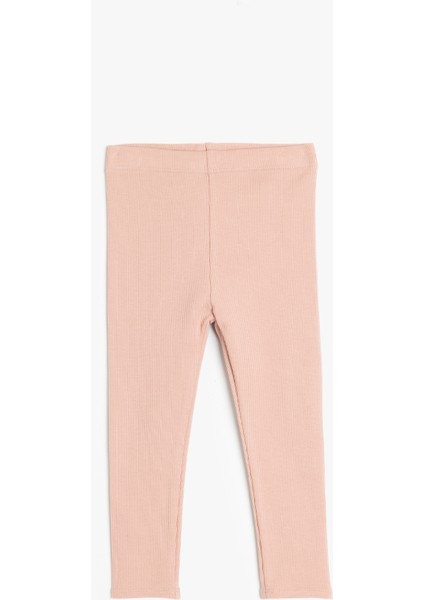 Pamuklu Beli Lastikli Basic Uzun Tayt