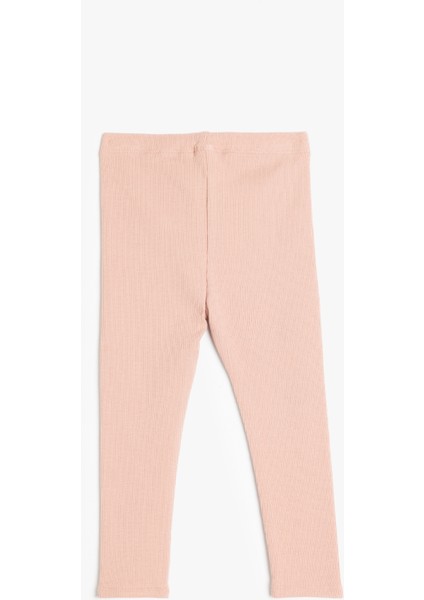 Pamuklu Beli Lastikli Basic Uzun Tayt