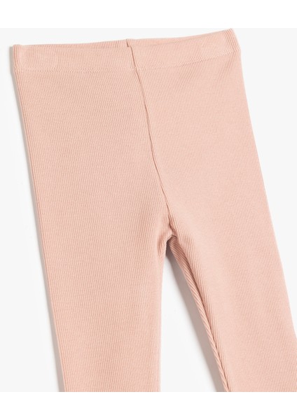 Pamuklu Beli Lastikli Basic Uzun Tayt