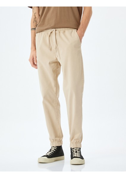 Kanvas Pamuklu Beli Bağcıklı Chino Cep Detaylı Jogger Pantolon modelleri