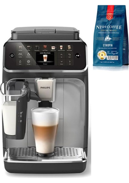 Lattego Espresso Makinesi, 4400 Serisi, Silentbrew Teknolojisi, 1 kg Çekirdek Kahve Hediye