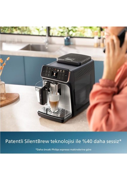 Lattego Espresso Makinesi, 4400 Serisi, Silentbrew Teknolojisi, 1 kg Çekirdek Kahve Hediye