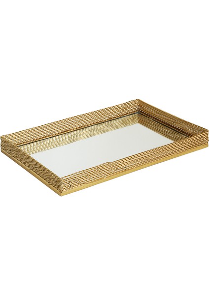 Gold Burmalı Tepsi 41 x 26 cm