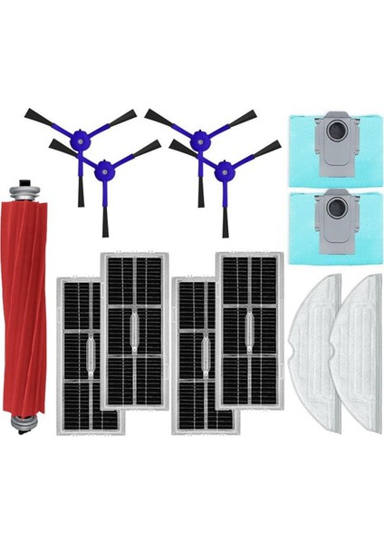 S7 Maxv Ultra G10S Pro Hepa Filtreler Ana / Yan Fırça Paspas Toz Torbası Robotlu Süpürge Yedek Parça (Yurt Dışından)