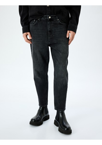 Pamuklu Normal Bel Loose Fit Jean Pantolon - Steve Jean