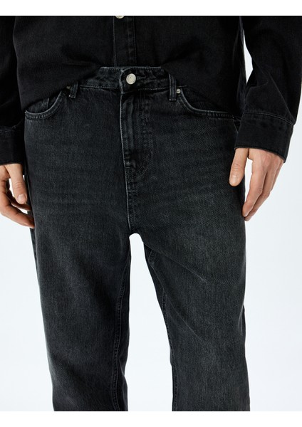 Pamuklu Normal Bel Loose Fit Jean Pantolon - Steve Jean
