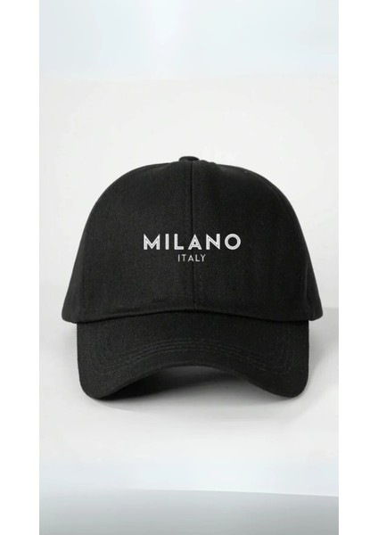 Milano Italy Baskılı Şapka Cırtlı Ayarlanabilir
