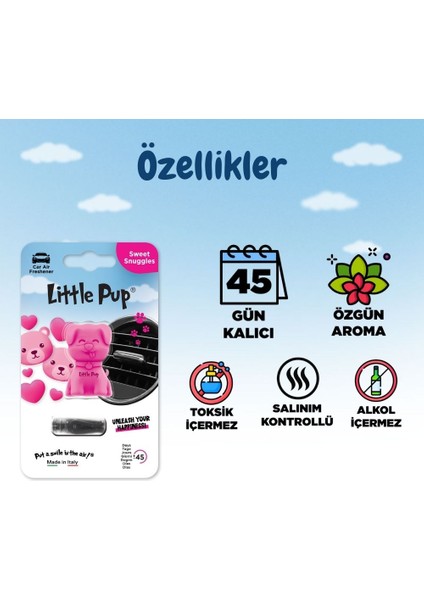 Little Pup Tatlı Araç Kokusu (Sweet Snuggles) -45 Gün -Oto Kokusu Kalıcı Klima Parfüm fiyatları