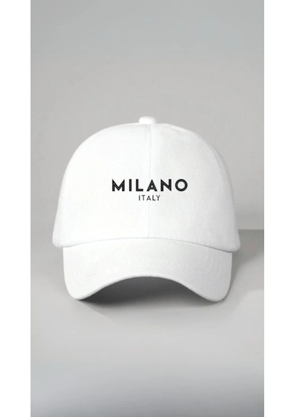 Milano Italy Baskılı Şapka Cırtlı Ayarlanabilir