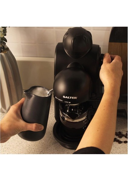 Salter EK3131 Espressimo Espresso Makinesi – 4 Çekim Süt Köpürtme Çubuklu