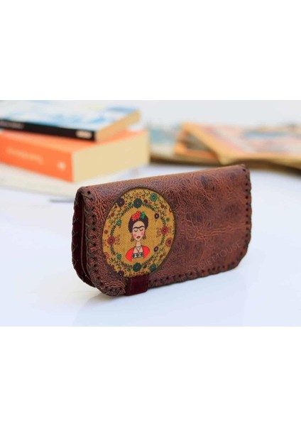 Frida Figürlü Büyük Cüzdan Etnik Bohem Retro Vintage Style - Kahverengi fiyatları