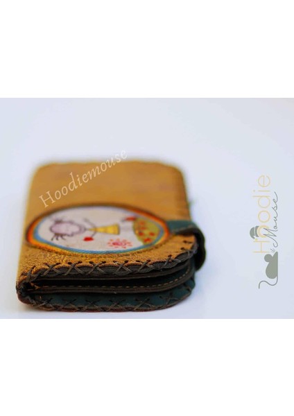 Cin Ayse Figürlü Büyük Cüzdan Etnik Bohem Retro Vintage Style - Hardal
