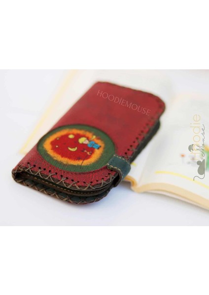 Küçük Prens Figürlü Büyük Cüzdan Etnik Bohem Retro Vintage Style - Bordo modelleri