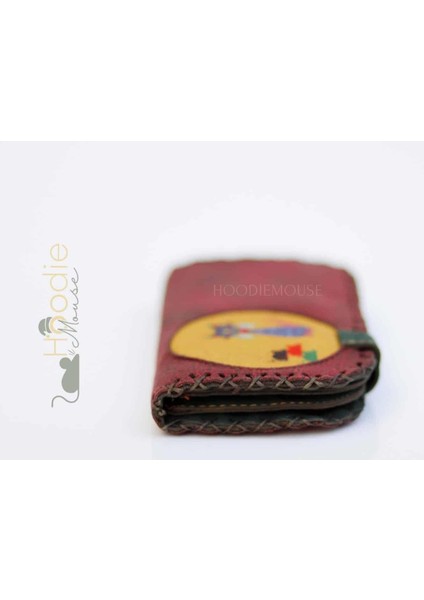 Kedi Fare Figürlü Büyük Cüzdan Etnik Bohem Retro Vintage Style - Bordo modelleri