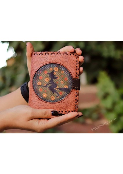 Cadı Figürlü Küçük Cüzdan Etnik Bohem Retro Style - Taba fiyatları