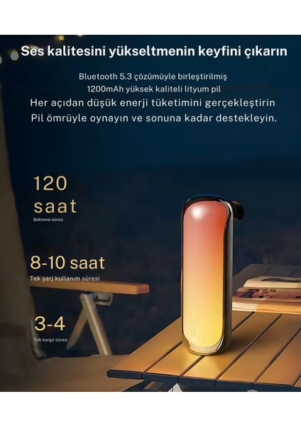 Taşınabilir Bluetooth Hoparlör Mini Ses Bombası Rgb Işıklı 5.3/sd Kart/usb/bluetooth Speaker