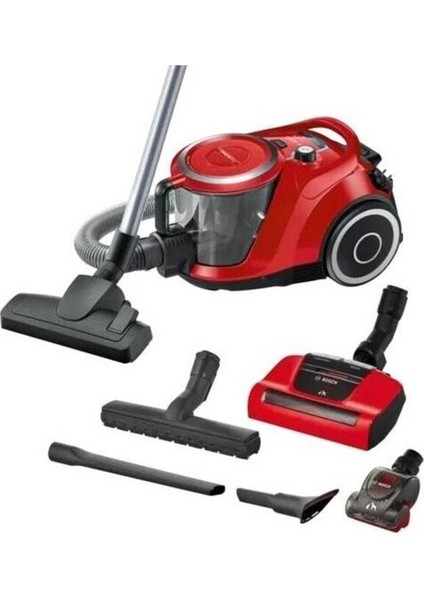 Pet1 Toz Torbasız Elektrik Süpürgesi Proanimal Kırmızı 750W Turbo Başlıklı
