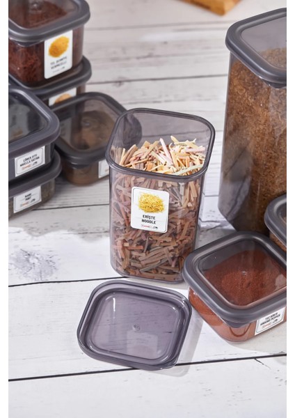 Elvis 80 Parça Erzak ve Bakliyat Saklama Kabı Seti 8x(1,10-1,70 LT)12X(0,5 LT)10X(350ML)2X(3,2LT)