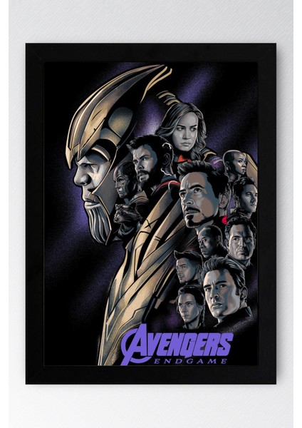 Avengers Çerçeveli Tablo - Yenilmezler Marvel Poster Tablo