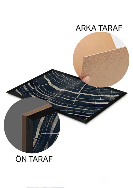 3 Parça Siyah Çerçeve Görünümlü Mdf Poster Tablo Seti - Set 8 fiyatları