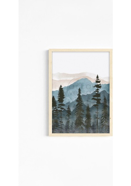 Gerçek Ahşap Çerçeveli 3 Parça 3D Poster Tablo Seti - ERSY3SET17