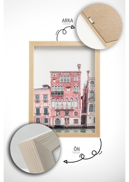 Gerçek Ahşap Çerçeveli 3 Parça 3D Poster Tablo Seti - ERSY3SET3 indirimleri