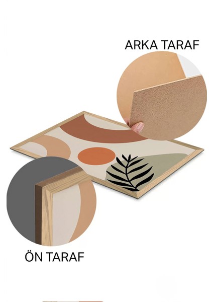 3 Parça Ahşap Çerçeve Görünümlü Mdf Tablo Seti - ERSYCRVSZ3SET21 fiyatları