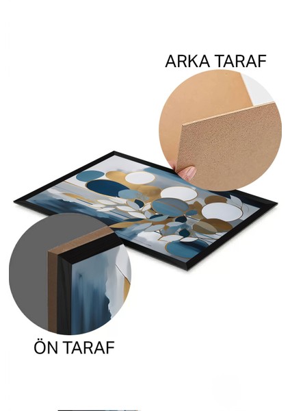 3 Parça Siyah Çerçeve Görünümlü Mdf Poster Tablo Seti - Set 13