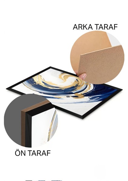 3 Parça Siyah Çerçeve Görünümlü Mdf Poster Tablo Seti - Set 22 fiyatları