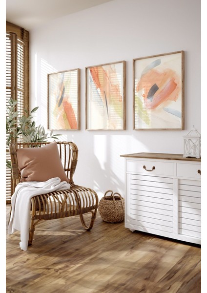 3 Parça Çerçeve Görünümlü Mdf Tablo Seti - ARTSYCLLCT36