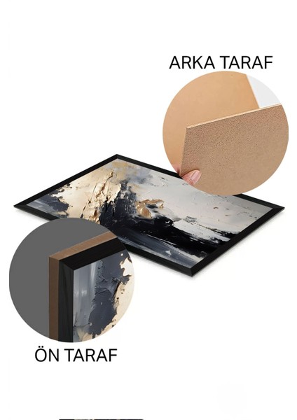 3 Parça Siyah Çerçeve Görünümlü Mdf Poster Tablo Seti - Set 20 fiyatları