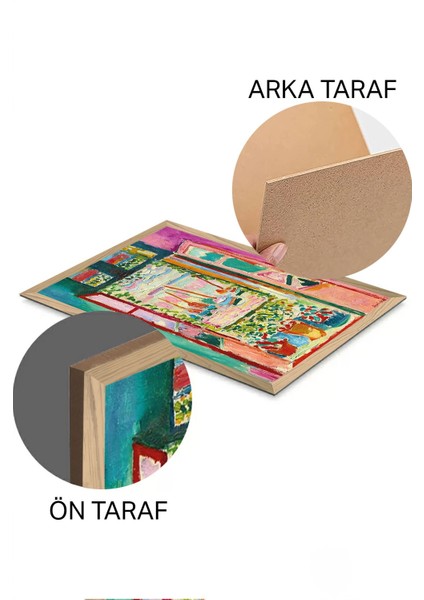 3 Parça Ahşap Çerçeve Görünümlü Mdf Tablo Seti - ERSYCRVSZ3SET14 fiyatları