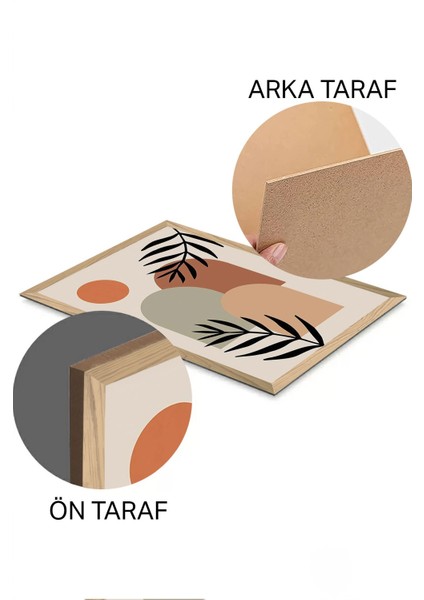 3 Parça Ahşap Çerçeve Görünümlü Mdf Tablo Seti - ERSYCRVSZ3SET26 fiyatları