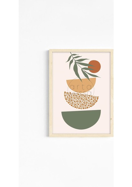 Gerçek Ahşap Çerçeveli 3 Parça 3D Poster Tablo Seti - ERSY3SET23