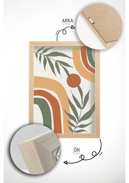 Gerçek Ahşap Çerçeveli 3 Parça 3D Poster Tablo Seti - ERSY3SET23