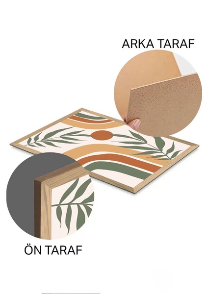 3 Parça Ahşap Çerçeve Görünümlü Mdf Tablo Seti - ERSYCRVSZ3SET23 fiyatları