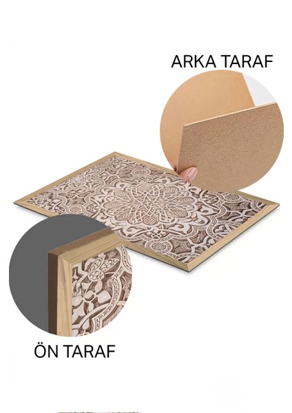 3 Parça Ahşap Çerçeve Görünümlü Mdf Tablo Seti - ERSYCRVSZ3SET7 fiyatları