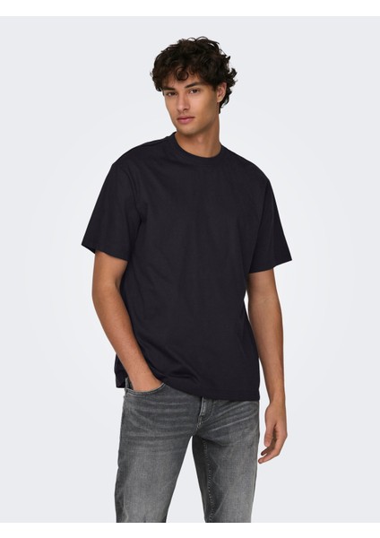 Erkek Yuvarlak Yaka Basic T-Shirt - 22022532