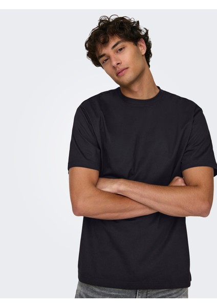 Erkek Yuvarlak Yaka Basic T-Shirt - 22022532
