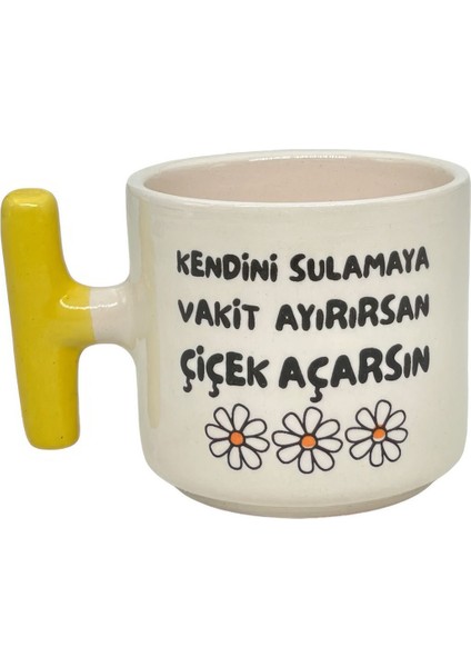Kendini Sulamaya Vakit Ayırırsan Tasarımlı Baskılı T Kupa Bardak