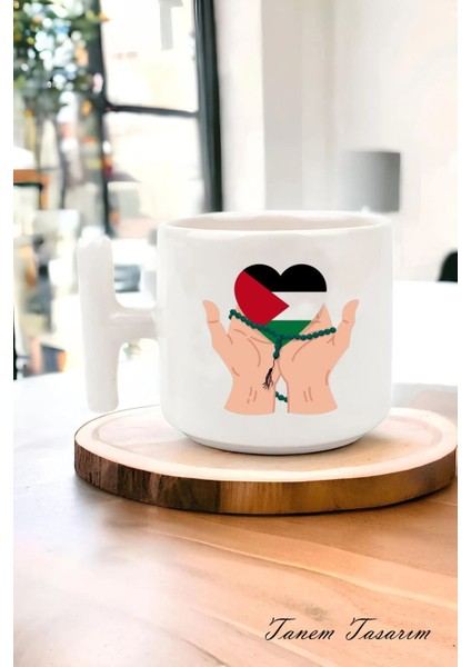 Filistin Tasarımlı Baskılı T Kupa Bardak , Gazze T Kupa Bardak , Küdüs Kupa Bardağı Mescid-I Aksa