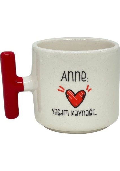 Anne Tasarımlı Baskılı T Kupa Bardak